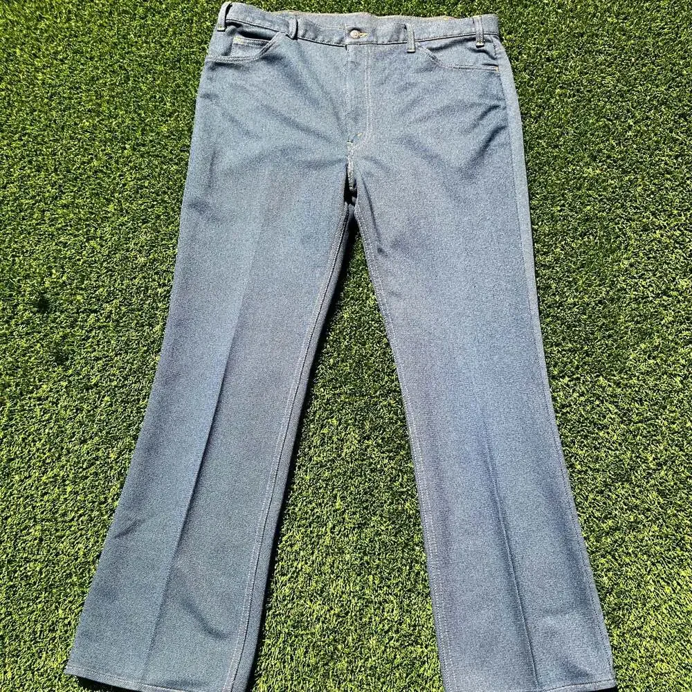Levi's Vintage 1970s Levis Strauss Sevens Pleated Cuff Dress Pants